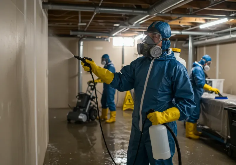 Basement Sanitization and Antimicrobial Treatment process in Cohasset, MA